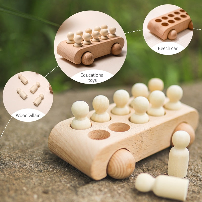 Children Wooden Toy Car