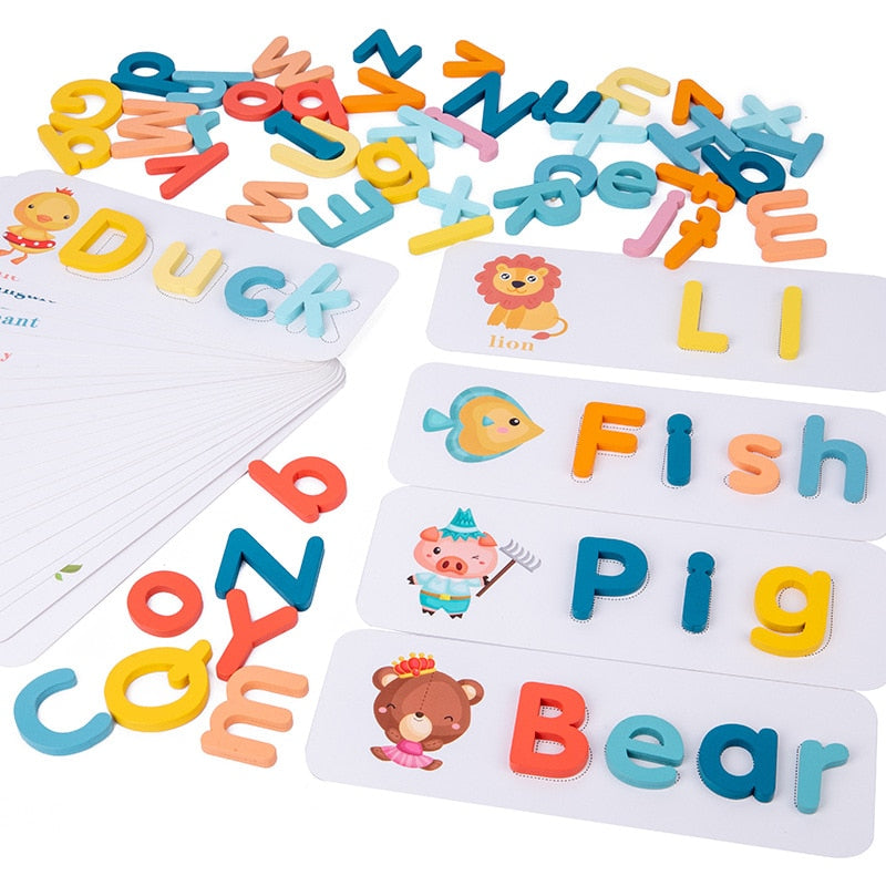 Wooden Spelling Word Puzzle Toy