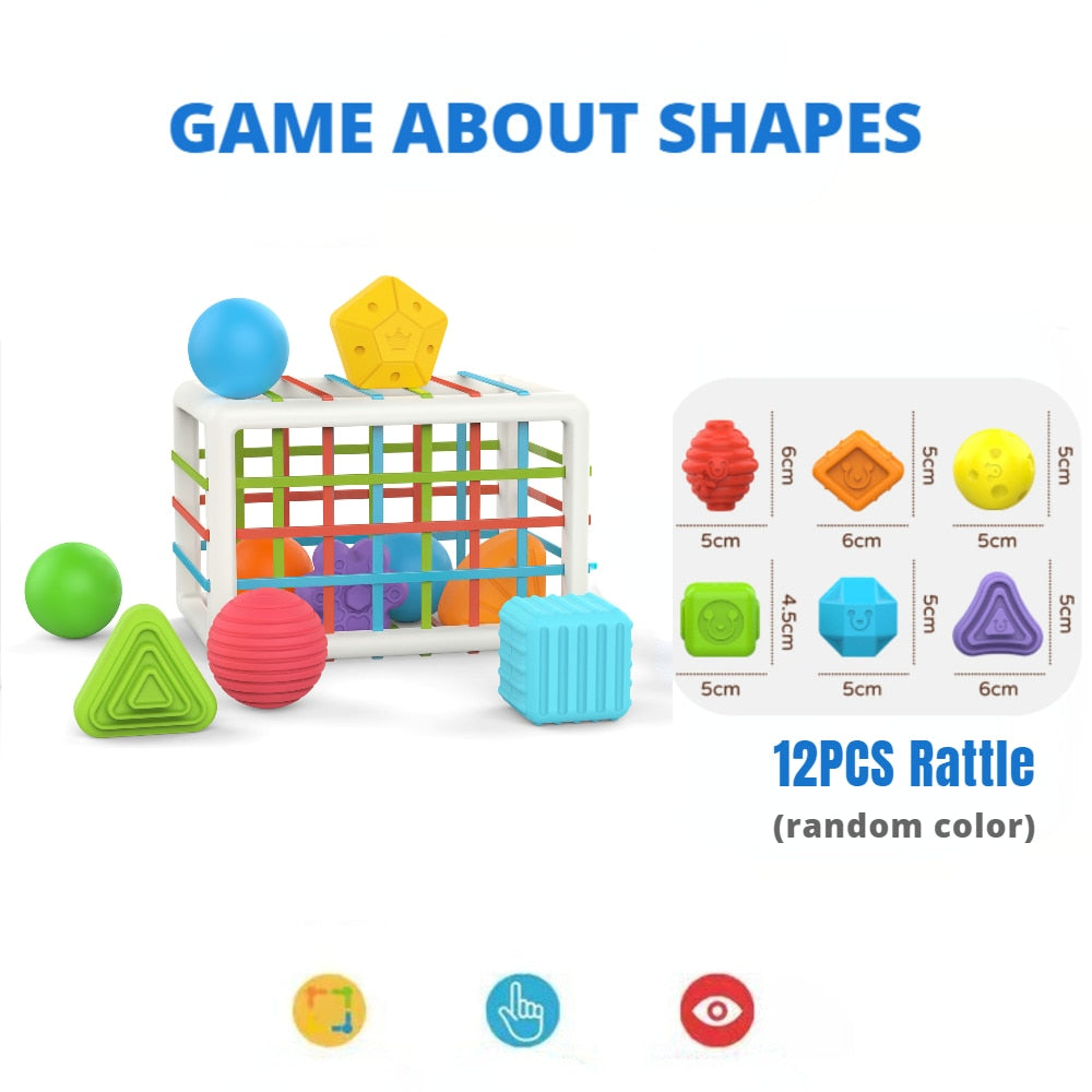 Colorful Shape Blocks Sorting Toys