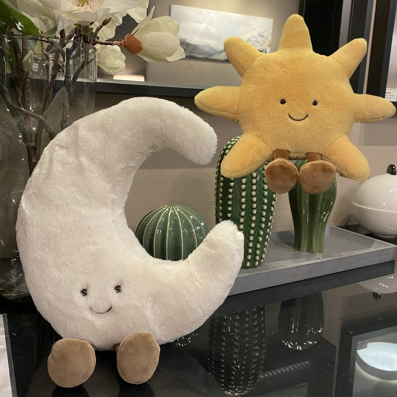 Cartoon Moon Sun Plushie Toy