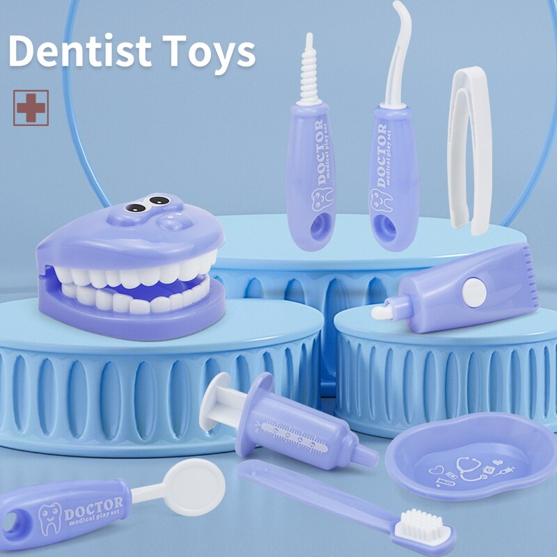 9Pcs Plastic Simulation Dentist Play